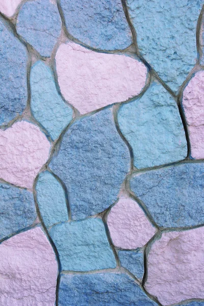 Textur Einer Mehrfarbigen Betonwand Aus Stein Mit Flecken Rissen Und — Stockfoto