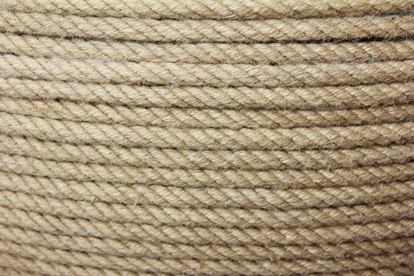 Textura de cuerda de cáñamo marrón con hilos finos —  Fotos de Stock