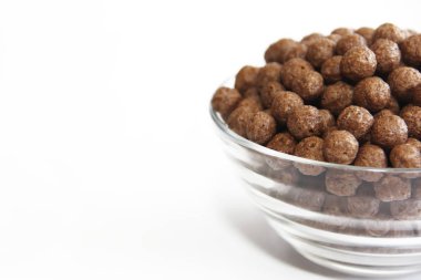 cam tabak kahvaltı için çikolata Mısır topları