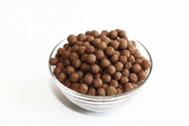 cam tabak kahvaltı için çikolata Mısır topları