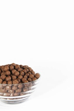 cam tabak kahvaltı için çikolata Mısır topları