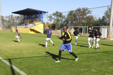 Antalya, Türkiye. 25 Aralık 2018. Açık stadyumda futbolcular için antrenman lar.