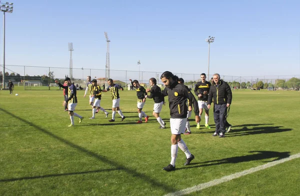 Antalya Türkiye Aralık 2018 Açık Bir Stadyumda Futbolcular Için Bir — Stok fotoğraf