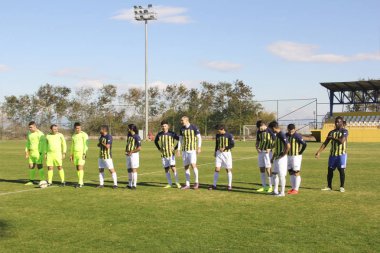 Antalya, Türkiye. 25 Aralık 2018. Açık bir stadyumda futbolcular için bir oturum eğitimi 