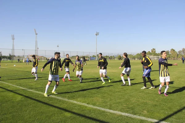 Antalya Türkiye Aralık 2018 Açık Bir Stadyumda Futbolcular Için Bir — Stok fotoğraf