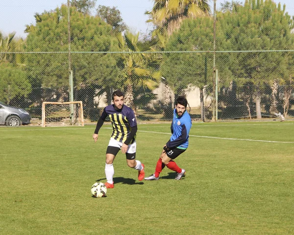 Antalya Türkiye Aralık 2018 Açık Bir Stadyumda Futbolcular Için Bir — Stok fotoğraf