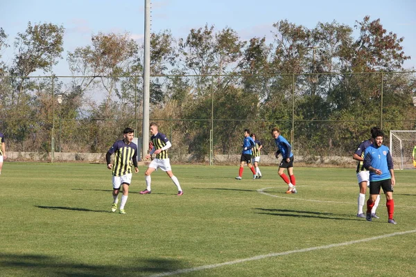 Antalya Türkiye Aralık 2018 Açık Bir Stadyumda Futbolcular Için Bir — Stok fotoğraf