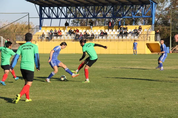 Antalya Türkiye Aralık 2018 Açık Bir Stadyumda Futbolcular Için Bir — Stok fotoğraf