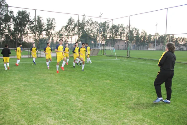 Antalya Turcja Grudnia 2018 Trening Sesji Piłkarzy Otwartym Stadionie — Zdjęcie stockowe