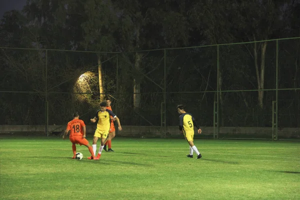 Antalya Türkiye Aralık 2018 Açık Bir Stadyumda Futbolcular Için Bir — Stok fotoğraf