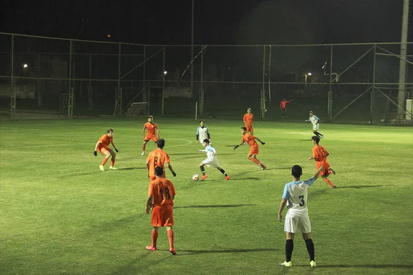 Antalya Türkiye Aralık 2018 Açık Bir Stadyumda Futbolcular Için Bir — Stok fotoğraf