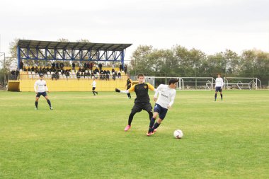 Antalya, Türkiye. 25 Aralık 2018. Açık bir stadyumda futbolcular için bir oturum eğitimi 