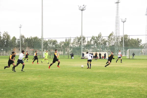 Antalya Türkiye Aralık 2018 Açık Bir Stadyumda Futbolcular Için Bir — Stok fotoğraf