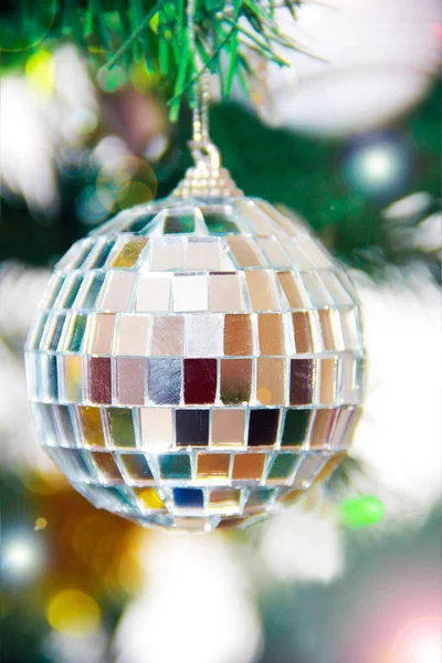 Navidad Juguetes Brillantes Bolas Árbol Para Nuevo Año Unas Vacaciones — Foto de Stock