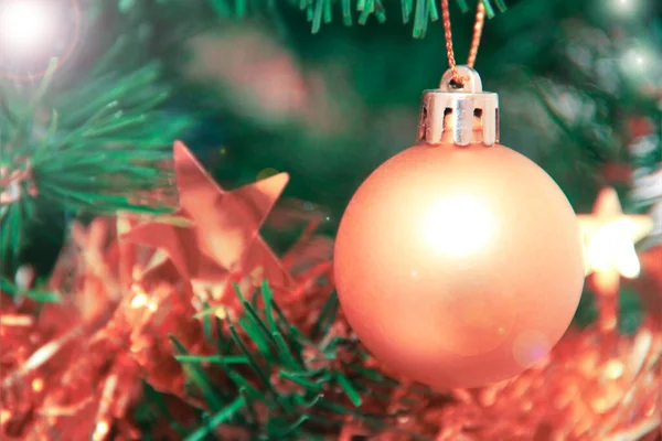 Colorido Brillante Navidad Juguetes Bolas Árbol Para Nuevo Año Vacaciones — Foto de Stock