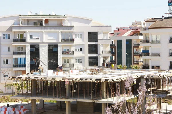 Antalya Turecko Září2019 Výstavba Vícepodlažní Obytné Budovy — Stock fotografie