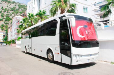 Antalya, Türkiye 15 Haziran 2020. Yolcu: Turist taşımak için otobüs