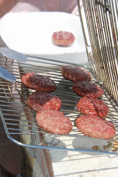 Leckere Fleischschnitzel Zum Grillen — Stockfoto