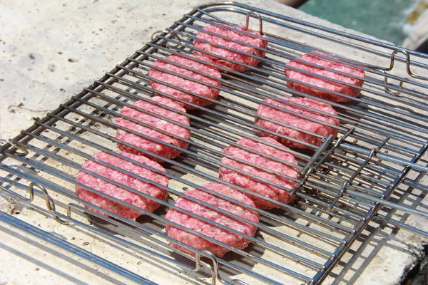 Läckra Köttkotletter För Grillning — Stockfoto