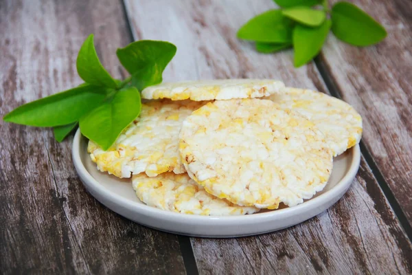 Bisa Dimakan Bulat Kering Kue Yang Terbuat Dari Beras Udara — Stok Foto