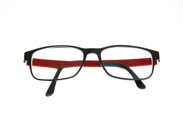 Erkeklerin Siyah Çerçeveli Diopter Gözlükleri — Stok fotoğraf