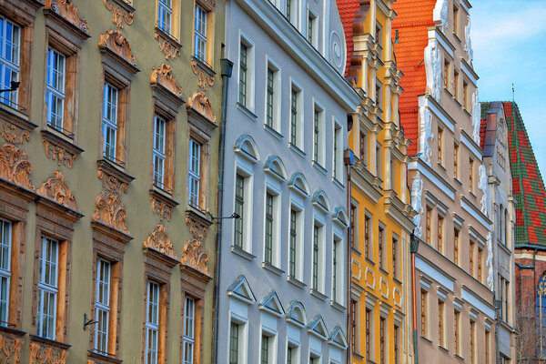 Facades of old houses