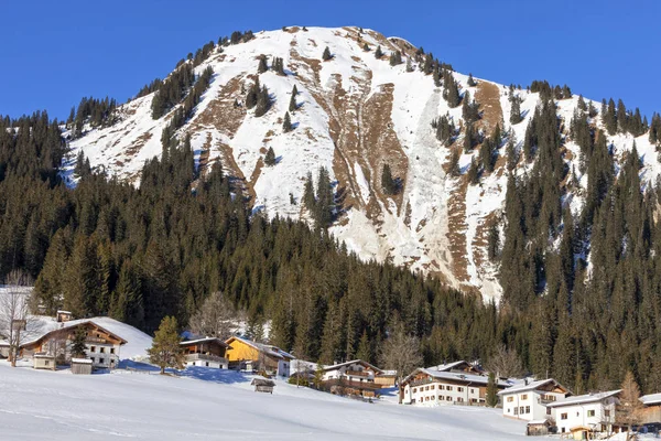 Winter Moutain Scenery Alpine Road Austrian — Stock Photo, Image