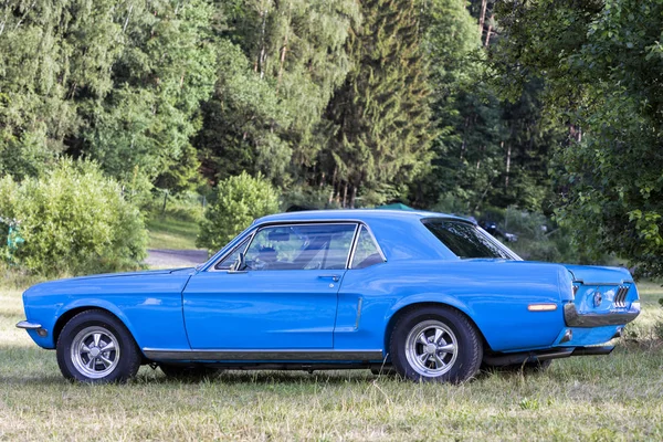 Franken Allemagne Juin 2015 Détail Avant Une Ford Mustang Vintage — Photo