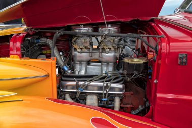 Araba motoru, Amerikan klasik otomobil Close-up