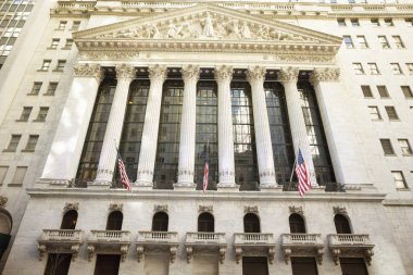 New York, New York / Amerika Birleşik Devletleri - 5 Nisan 2018: New York Menkul Kıymetler Borsası binası