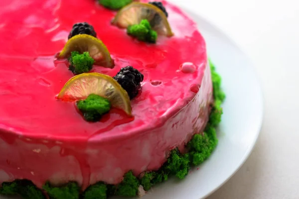 Gâteau Aux Fraises Crème — Photo