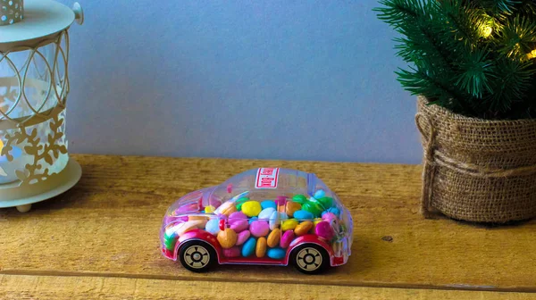 candy in toy car - money box