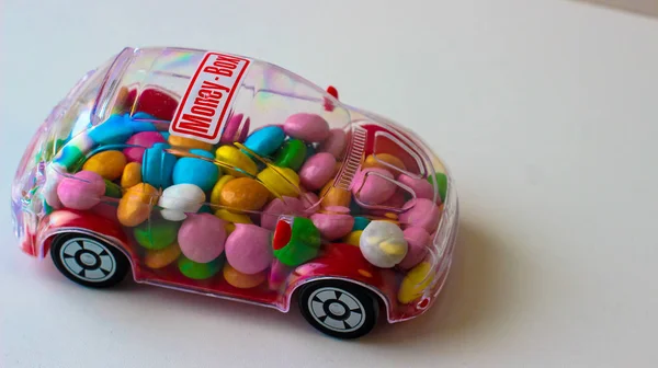 candy in toy car - money box