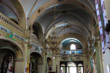 Berezhany, Ukrayna - 24 Ağustos 2013: Güzel iç Ukrayna Yunan Katolik Kilisesi