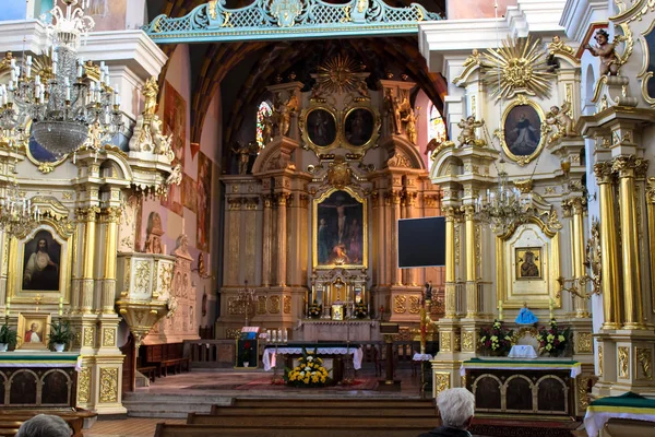 Rzeszow Polonia Octubre 2013 Interior Antigua Iglesia Católica — Foto de Stock