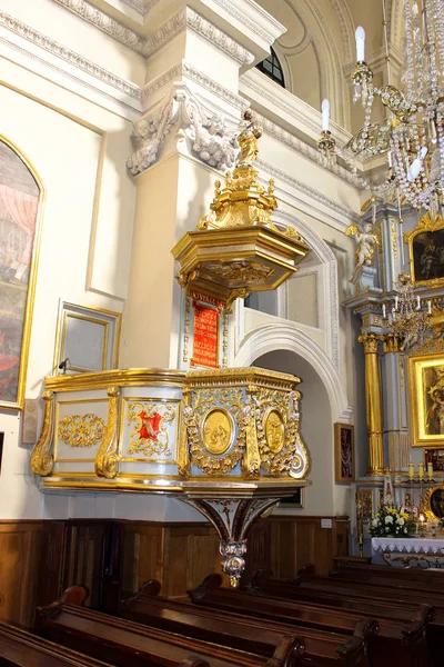 Rzeszow Polônia Outubro 2013 Interior Antiga Igreja Católica — Fotografia de Stock