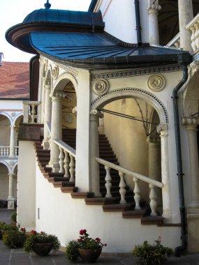 Baranow Sandomierski, Polonya - 08 Ekim 2013: Baranow Sandomierski, Polonya, sarayda dış kez küçük Wawel denilen.