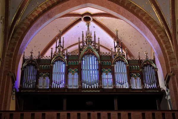 Tarnow Polônia Maio 2014 Interior Igreja Gótica Católica Sagrada Família — Fotografia de Stock