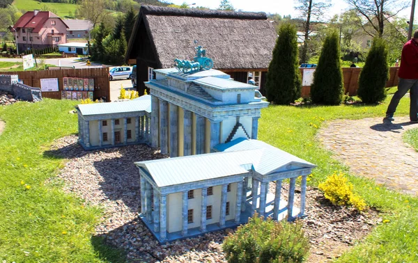 Strysza Buda Mirachowo Polonia Mayo 2014 Kaszubski Miniature Park Modelo — Foto de Stock