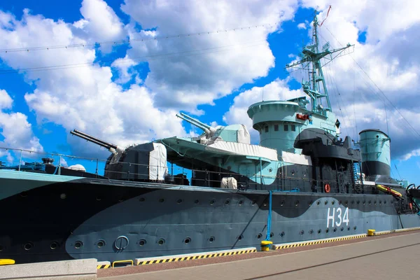 Gdynia Polônia Maio 2014 Navio Guerra Polonês Museu Navio Guerra — Fotografia de Stock