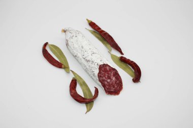 Fuet bir Katalanca ince, Kuru tedavi, sosis domuz eti et bir Por