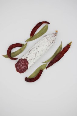 Fuet bir Katalanca ince, Kuru tedavi, sosis domuz eti et bir Por