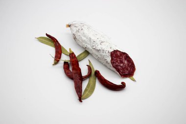 Fuet bir Katalanca ince, Kuru tedavi, sosis domuz eti et bir Por