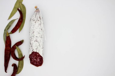 Fuet bir Katalanca ince, Kuru tedavi, sosis domuz eti et bir Por