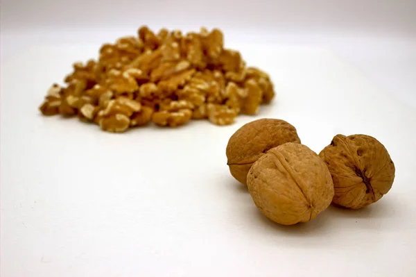 Walnut Kernels (Other Names: Juglans Regia, Persian Walnut, Engl — Stock Photo, Image
