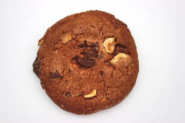 Yulaf kurabiyesi. Beyaz arka planda yalıtılmış görüntü.