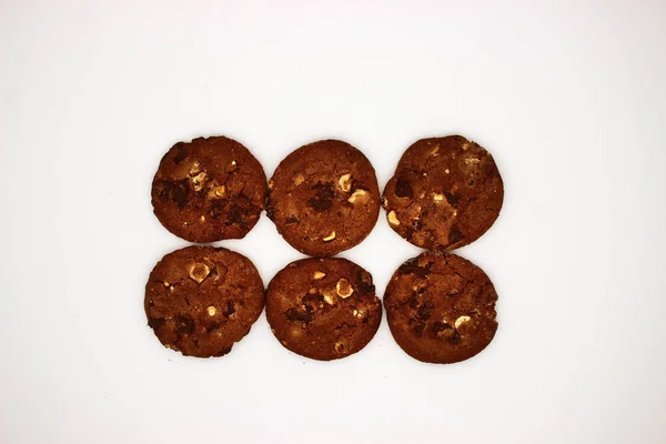 Galletas de avena. Imagen aislada sobre fondo blanco . — Foto de Stock