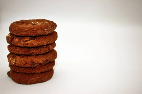 Galletas de avena. Imagen aislada sobre fondo blanco . — Foto de Stock