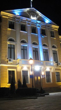 Ternopil, Ukrayna - 14 Mart 2008: Şehir meclisi binası