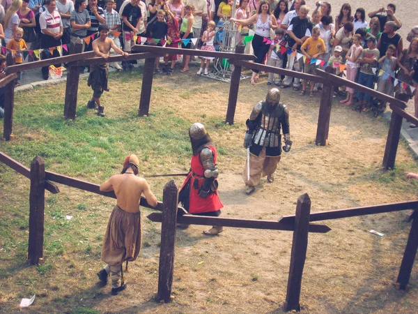 Lutsk, Ukrajina-23. srpna 2008: Festival středověké kultury i — Stock fotografie